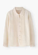 Pleated blouse, Pearl, webstill