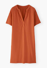 Short jersey dress, Tangerine, webstill