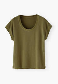 Rib T-shirt, Olive, webstill