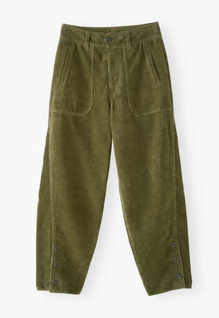 Relaxed carrot cords, Dark Khaki, webstill