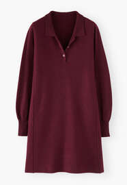 Collared dress, Burgundy, webstill