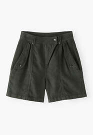 Flap-pocket shorts, Black moss, webstill