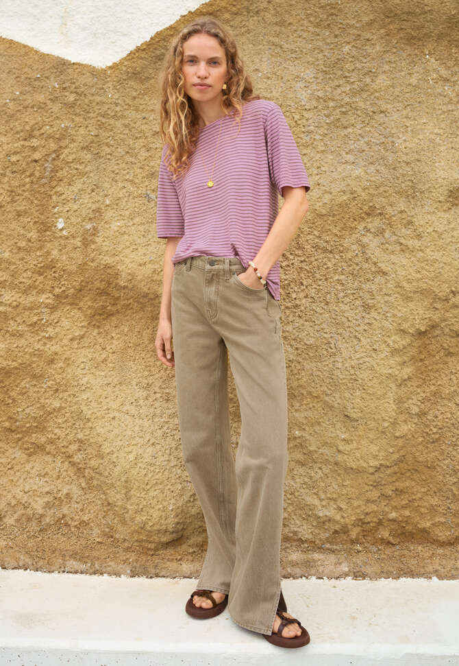 Striped T-shirt, Pink orchid, completeTheLook