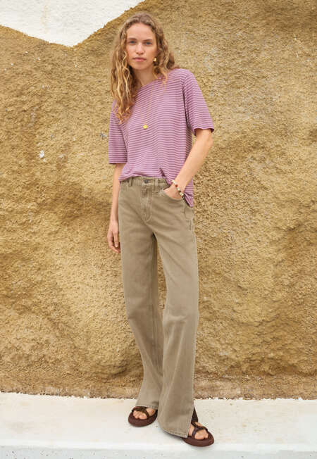 Striped T-shirt, Pink orchid, completeTheLook
