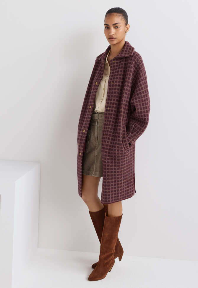 Checked jacket, Burgundy, completeTheLook