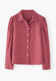 Button-through blouse, Dark rose, webstill