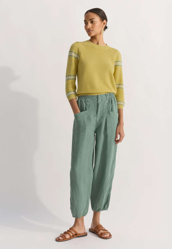 Striped sweater, Lemon, completeTheLook