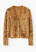 Printed cardigan, Golden yellow, webstill