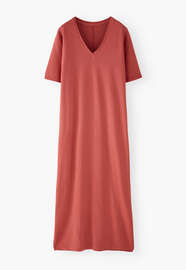 V-neck dress, Strawberry, webstill