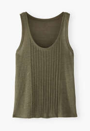 Pintuck vest, Moss, webstill