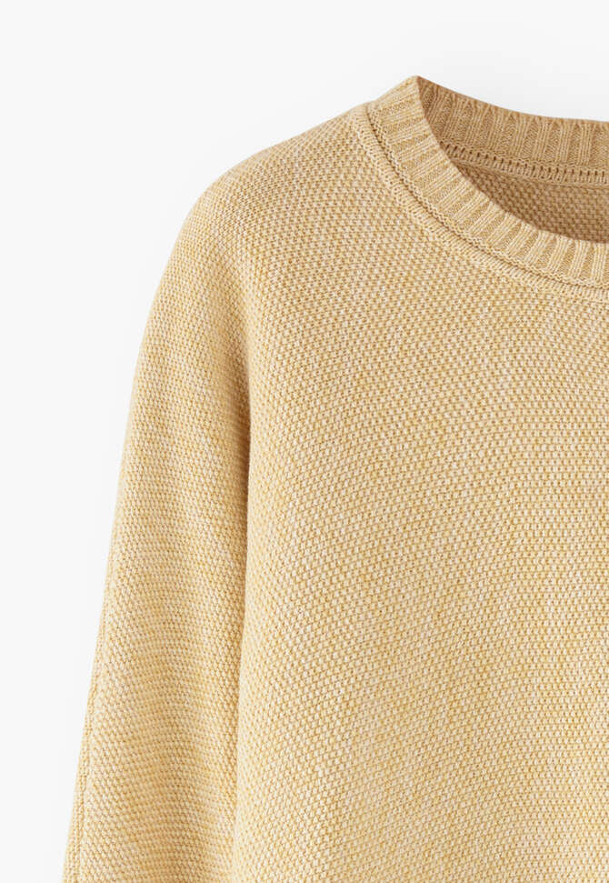 Moss-stitch sweater, Pastel yellow, completeTheLook
