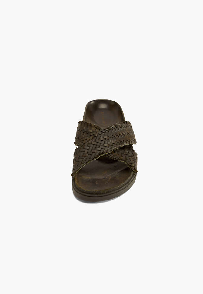 Cross-front sandals, Olive, completeTheLook