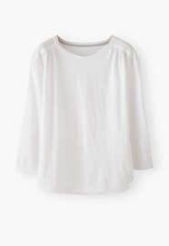 Round-neck jersey top, White, webstill