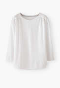 Round-neck jersey top, White, webstill