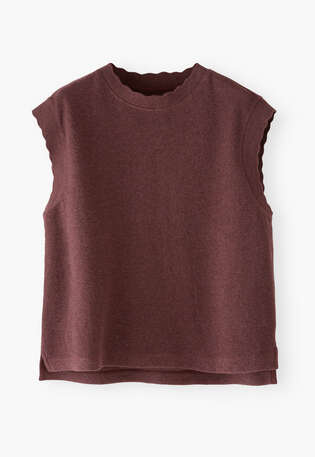 Sleeveless sweatshirt, Wine, webstill
