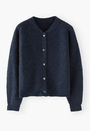 Rib-stitch bomber jacket, Indigo, webstill