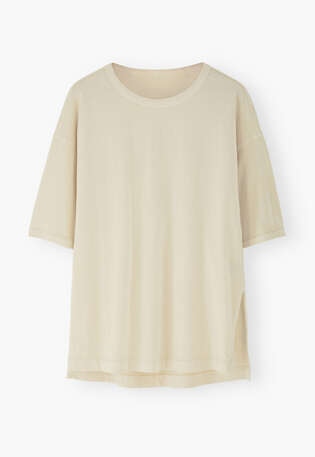 Longline T-shirt, Off-white, webstill