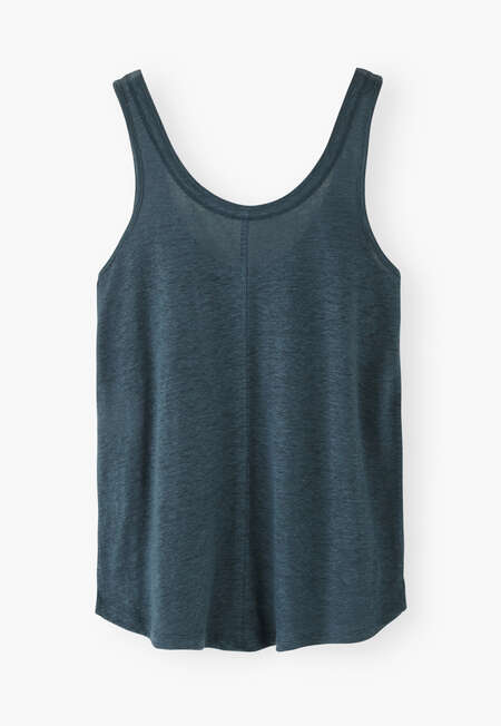 Scoop-neck vest, Dark petrol, completeTheLook