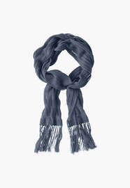 Knitted scarf, Petrol grey, webstill
