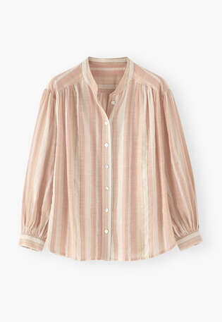 Striped blouse, Rose pink, webstill