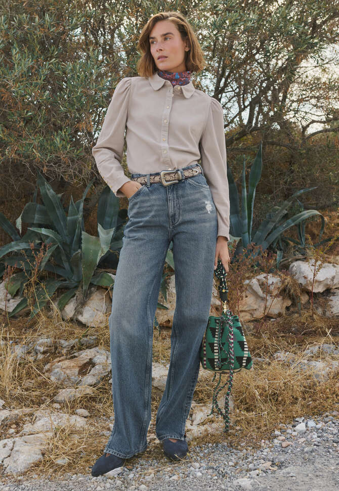 Button-through blouse, Pale mink, completeTheLook