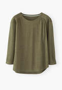 Round-neck jersey top, Olive, webstill