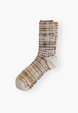 Pattern socks, Taupe, webstill