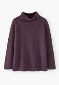High-neck sweater, Aubergine, webstill
