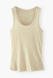 Scoop-neck vest, Ivory, webstill