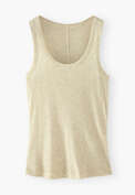 Scoop-neck vest, Ivory, webstill