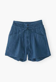 High-waisted shorts, Indigo, webstill