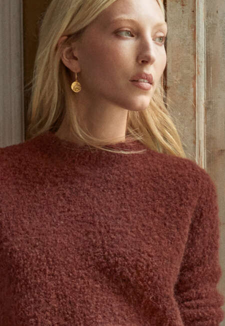 Round-neck sweater, Garnet marl, completeTheLook