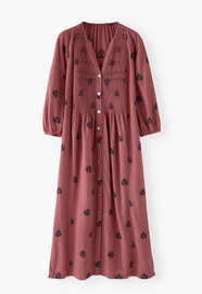 Clipped jacquard dress, Mauve pink, webstill