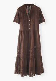 Broderie long dress, Plum, webstill