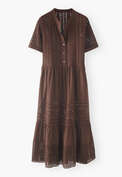 Broderie long dress, Plum, webstill