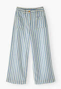 Striped trousers, Cornflower ivory, webstill