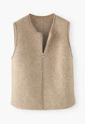 Knitted gilet, Fawn, webstill