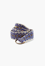 Woven belt, Blue ecru, webstill