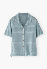 Knitted shirt, Sky blue, webstill