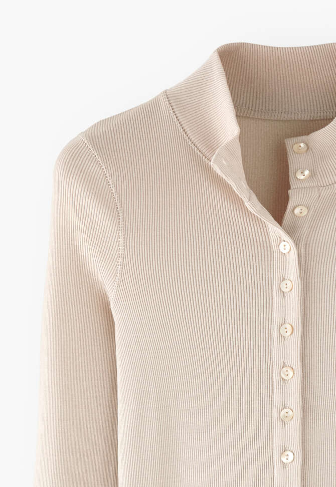 Button-through top, Warm ecru, completeTheLook