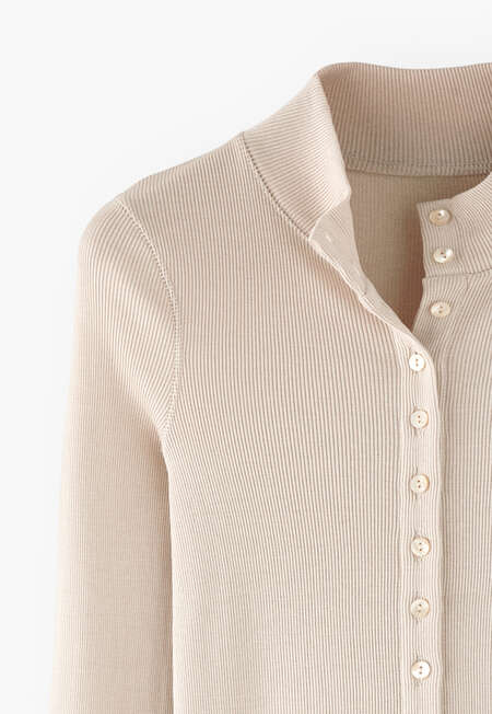 Button-through top, Warm ecru, completeTheLook