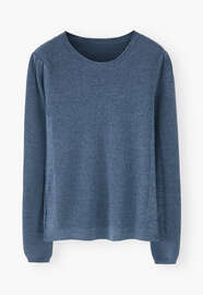 Flecked sweater, Denim blue, webstill