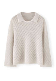 Collared sweater, Pearl, webstill