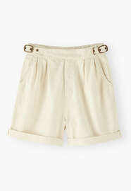 Buckle shorts, Ecru, webstill
