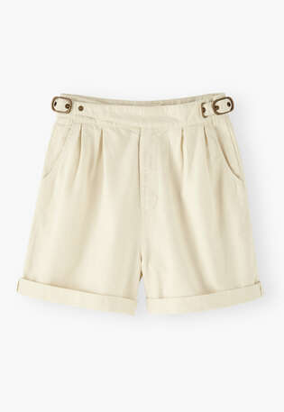 Buckle shorts, Ecru, webstill