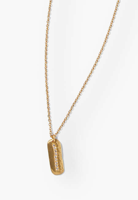 Tablet pendant necklace, Gold, completeTheLook