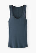 Scoop-neck vest, Dark petrol, webstill