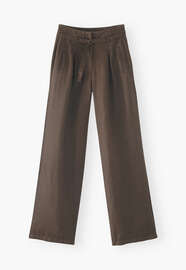 Wide-leg trousers, Chocolate, webstill