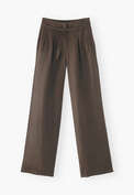 Wide-leg trousers, Chocolate, webstill