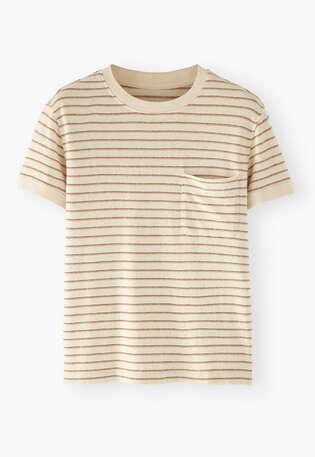 Stripe T-shirt, Ivory sage, webstill